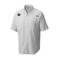 Jacksonville Jaguars Columbia White Throwback Logo Tamiami Omni-Shade Button-Down Shirt