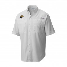 Jacksonville Jaguars Columbia White Throwback Logo Tamiami Omni-Shade Button-Down Shirt