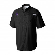 Minnesota Vikings Columbia Black Throwback Logo Tamiami Omni-Shade Button-Down Shirt