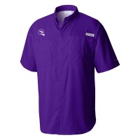 Minnesota Vikings Columbia Purple Throwback Logo Tamiami Omni-Shade Button-Down Shirt