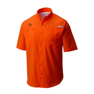 Рубашка с коротким рукавом Denver Broncos Columbia Orange Throwback Logo Tamiami Omni-Shade