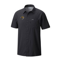 Jacksonville Jaguars Columbia Black Slack Tide Omni-Wick Throwback Logo Button-Up Camp Shirt