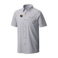 Jacksonville Jaguars Columbia Gray Slack Tide Omni-Wick Throwback Logo Button-Up Camp Shirt