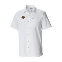 Jacksonville Jaguars Columbia White Slack Tide Omni-Wick Throwback Logo Button-Up Camp Shirt