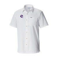 Minnesota Vikings Columbia White Slack Tide Omni-Wick Throwback Logo Button-Up Camp Shirt