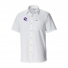 Minnesota Vikings Columbia White Slack Tide Omni-Wick Throwback Logo Button-Up Camp Shirt