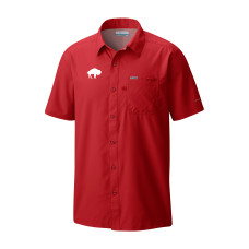 Рубашка Buffalo Bills Columbia Red Slack Tide Omni-Wick Throwback Logo Camp