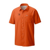 Рубашка с коротким рукавом Denver Broncos Columbia Orange Throwback Logo Slack Tide Omni-Wick