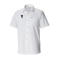 Рубашка с коротким рукавом Atlanta Falcons Columbia White Throwback Logo Slack Tide Omni-Wick