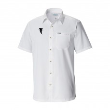 Рубашка с коротким рукавом Atlanta Falcons Columbia White Throwback Logo Slack Tide Omni-Wick