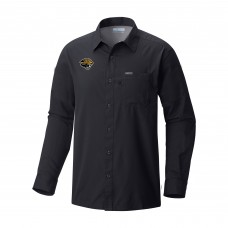 Jacksonville Jaguars Columbia Black Slack Tide Omni-Wick Long Sleeve Button-Up Camp Shirt