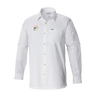 Miami Dolphins Columbia White Slack Tide Omni-Wick Long Sleeve Button-Up Camp Shirt