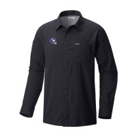 Minnesota Vikings Columbia Black Slack Tide Omni-Wick Long Sleeve Button-Up Camp Shirt