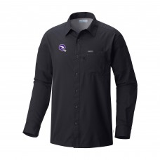 Minnesota Vikings Columbia Black Slack Tide Omni-Wick Long Sleeve Button-Up Camp Shirt