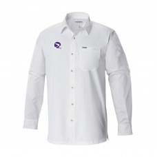 Minnesota Vikings Columbia White Slack Tide Omni-Wick Long Sleeve Button-Up Camp Shirt