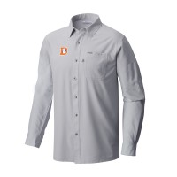 Denver Broncos Columbia Gray Slack Tide Omni-Wick Long Sleeve Button-Up Camp Shirt