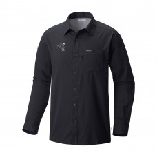 Indianapolis Colts Columbia Black Throwback Logo Slack Tide Omni-Wick Long Sleeve Button-Up Camp Shirt