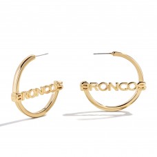 Denver Broncos BaubleBar Wordmark Hoop Earrings