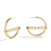 Denver Broncos BaubleBar Wordmark Hoop Earrings Denver Broncos BaubleBar Wordmark Hoop Earrings
