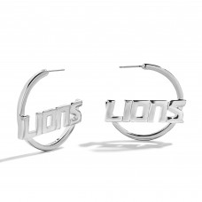 Detroit Lions BaubleBar Wordmark Hoop Earrings