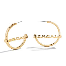 Серьги Cincinnati Bengals BaubleBar Wordmark Hoop Серьги Cincinnati Bengals BaubleBar Wordmark Hoop