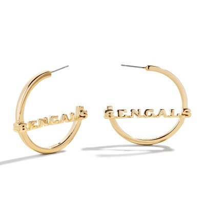 Серьги Cincinnati Bengals BaubleBar Wordmark Hoop
