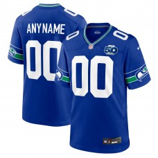 Именная джерси Seattle Seahawks Nike Royal 50th Season Throwback Game