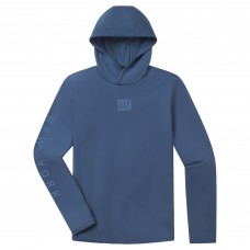 New York Giants UNRL Navy 25 Ultra Long Sleeve Hooded T-Shirt