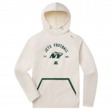 New York Jets UNRL White 25 Crossover Hoodie II New York Jets UNRL White 25 Crossover Hoodie II