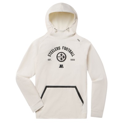 Pittsburgh Steelers UNRL White 25 Crossover Hoodie II