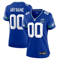 Именная джерси Женская Seattle Seahawks Nike Royal 50th Season Throwback Game