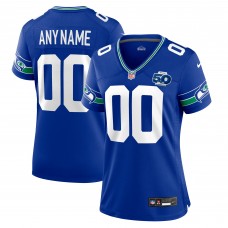 Именная джерси Женская Seattle Seahawks Nike Royal 50th Season Throwback Game