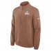 Super Bowl LX Nike Brown Half-Zip Pullover
