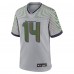 Игровая джерси Seattle Seahawks Sam Darnold Nike Wolf Gray 2025 Rivalries Collection Game