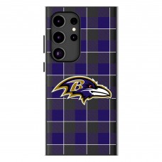 Baltimore Ravens Keyscaper Plaid Galaxy Magnetic Bump Case