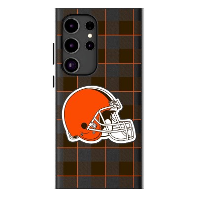 Cleveland Browns Keyscaper Plaid Galaxy Magnetic Bump Case