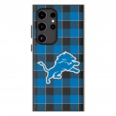 Detroit Lions Keyscaper Plaid Galaxy Magnetic Bump Case