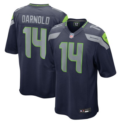 Seattle Seahawks Sam Darnold Nike College Navy Team Game Jersey