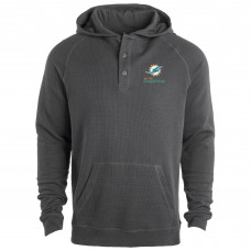 Miami Dolphins Dunbrooke Charcoal Montana Raglan Thermal Hoodie