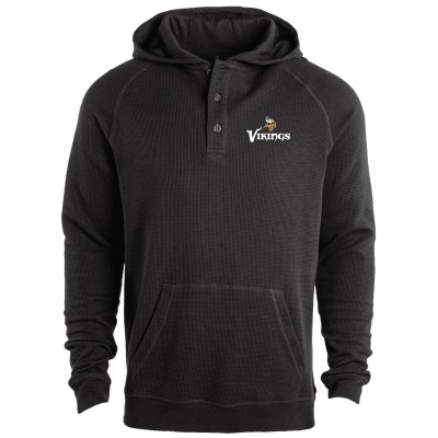Minnesota Vikings Dunbrooke Black Montana Raglan Thermal Hoodie