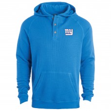 New York Giants Dunbrooke Royal Montana Raglan Thermal Hoodie