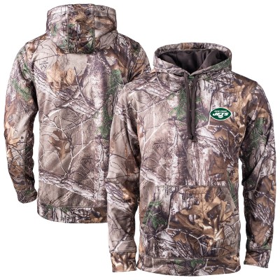 New York Jets Dunbrooke Camo Champion Tech Fleece Hoodie