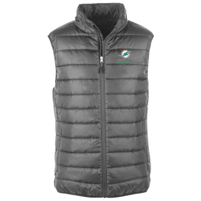 Miami Dolphins Dunbrooke Graphite Alberta Full-Zip Puffer Vest