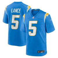 Los Angeles Chargers Trey Lance Nike Powder Blue Team Game Jersey