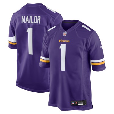 Minnesota Vikings Jalen Nailor Nike Purple Team Game Jersey