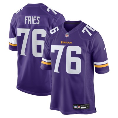 Minnesota Vikings Will Fries Nike Purple Team Game Jersey