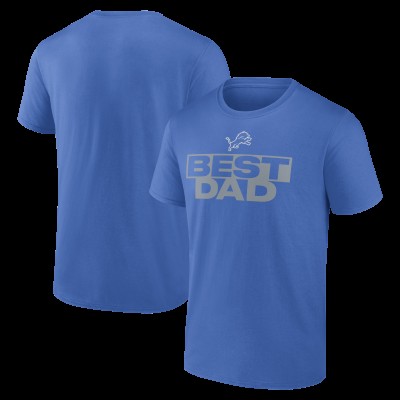 Футболка Detroit Lions Blue Greatest Dad