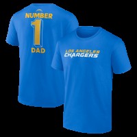 Los Angeles Chargers Powder Blue #1 Dad Jersey T-Shirt