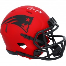 Drake Maye New England Patriots Autographed Fanatics Authentic Riddell Rave Speed Mini Helmet Drake Maye New England Patriots Autographed Fanatics Authentic Riddell Rave Speed Mini Helmet