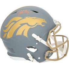 John Elway Denver Broncos Autographed Fanatics Authentic Riddell 2024 Slate Speed Authentic Helmet